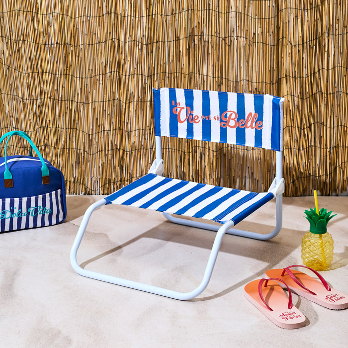 Chaise De Plage Dolce Vita Bleu - Lot De 6