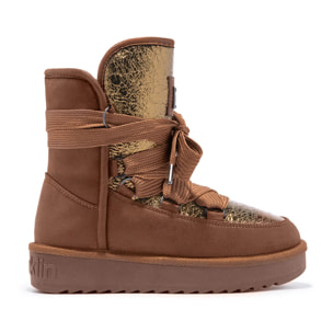 Botas Australianas de Mujer de Microfibra Repelente al Agua Nordic Shiny en Marrón D.Franklin