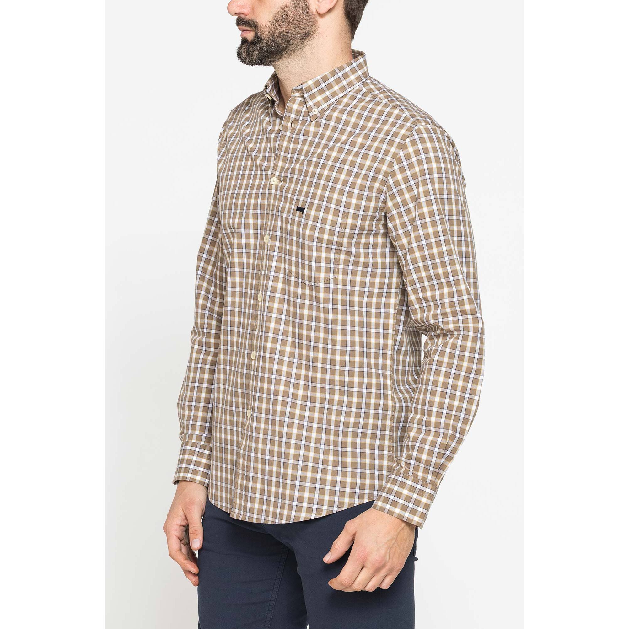 CAMICIA BUTTON-DOWN CON MANICA LUNGA E TASCHINO