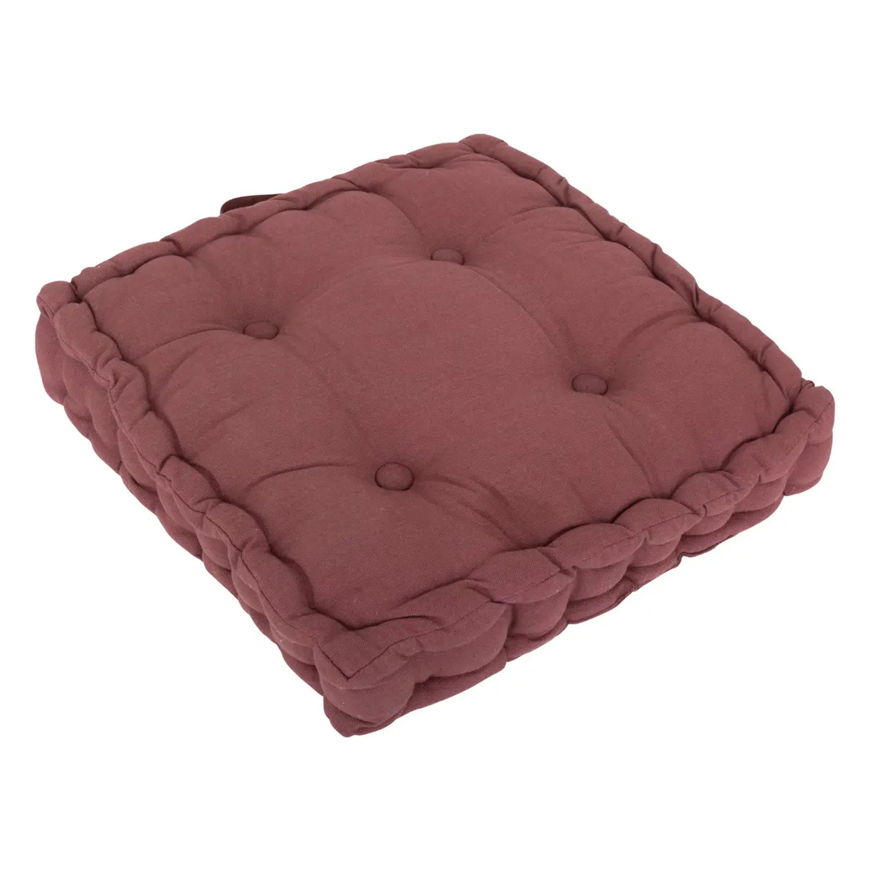 Coussin de sol "Anjali" prune 40x40cm