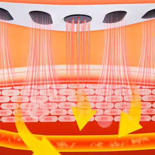 Cintura EMS con 3 intensità di calore, 8 modalità di massaggio e 9 livelli di potenza.
