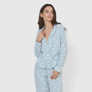 Pigiama in cotone azzurro