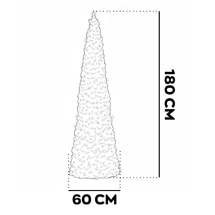 Sugarplum - Albero di Natale a Cono con 400 Luci LED in PVC Ø60x180H cm