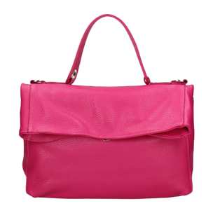 Borsa a spalla convertibile in zaino da donna In Vera pelle Made in Italy 34x21x12 cm