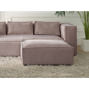 Stella - pouf en velours côtelé - style contemporain - Rose