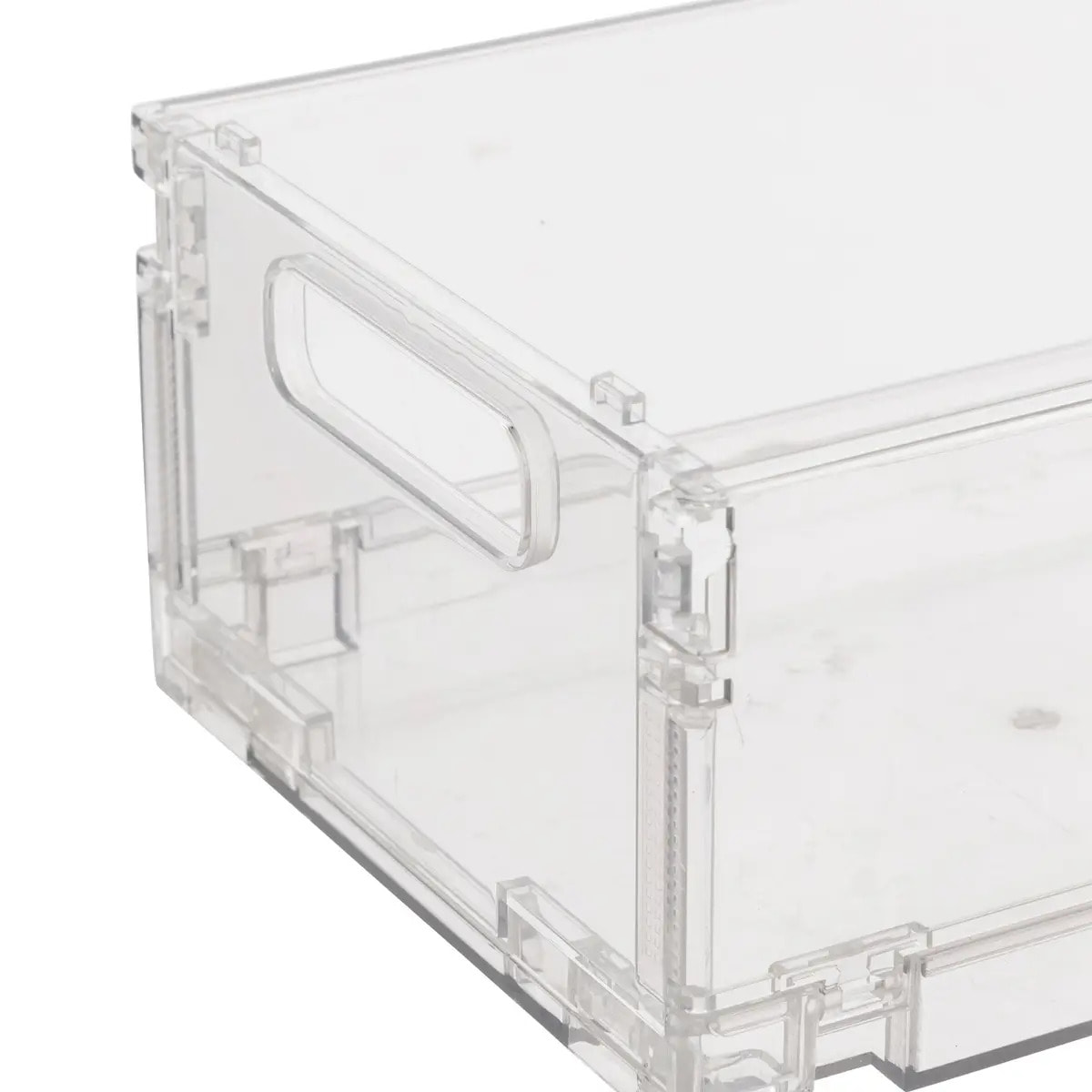Boîte de rangement "Fold n Box" en plastique gris 2,8L