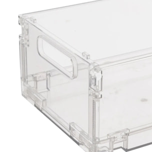 Boîte de rangement "Fold n Box" en plastique gris 2,8L