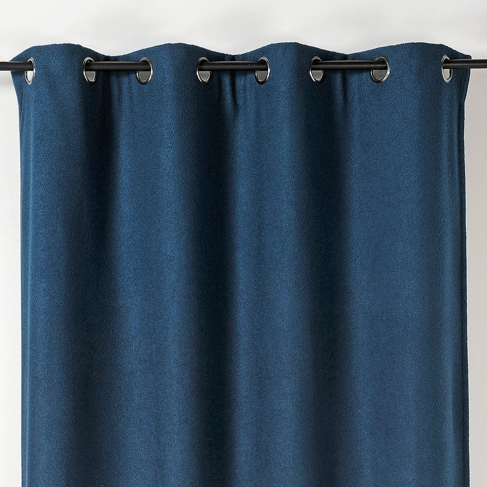 Rideau thermique au style bouclette - Bleu