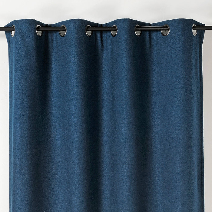 Rideau thermique au style bouclette - Bleu