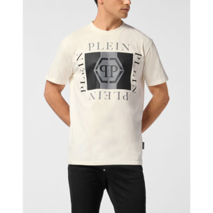PHILIPP PLEIN Camiseta de cuello redondo y manga corta HEXAGON