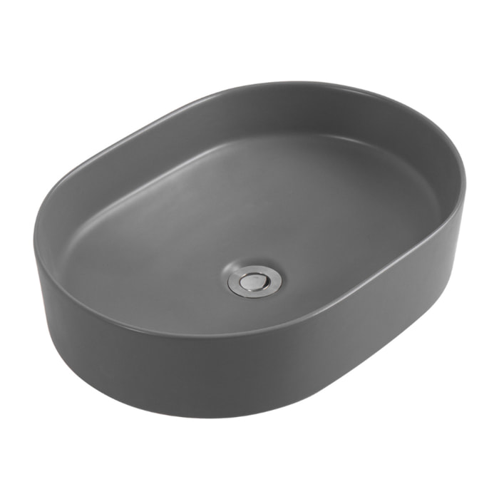 PixL 50 x 36,5 x 12 cm vasque à poser Infinitio, sans trop-plein, gris (CEPX5037GRM)
