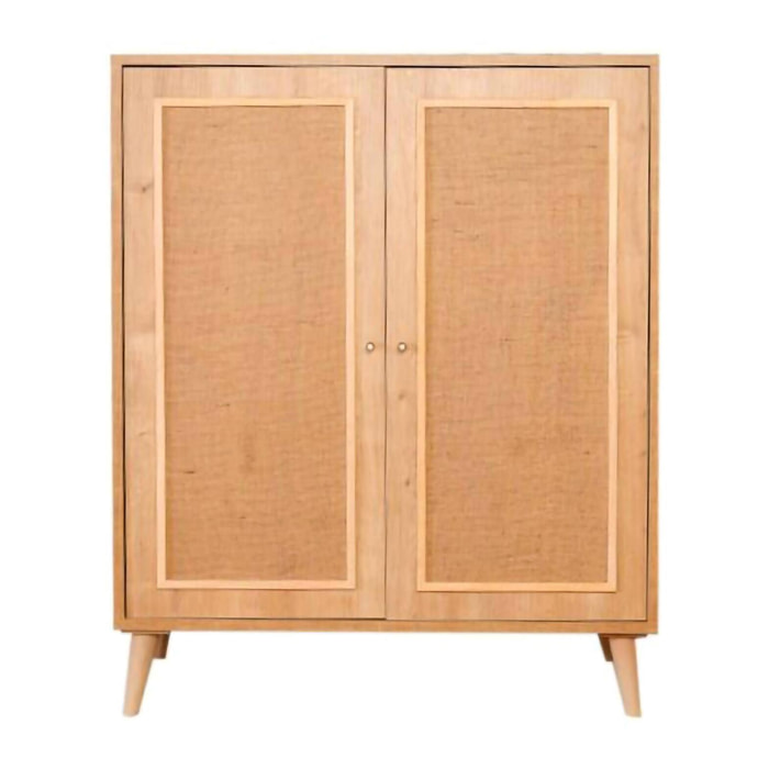 Credenza Dpilegg, Buffet da soggiorno, Madia da salotto, Dispensa da cucina, 90x40h110 cm, Quercia