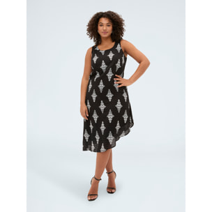Fiorella Rubino - Vestido sin mangas con estampado - Negro