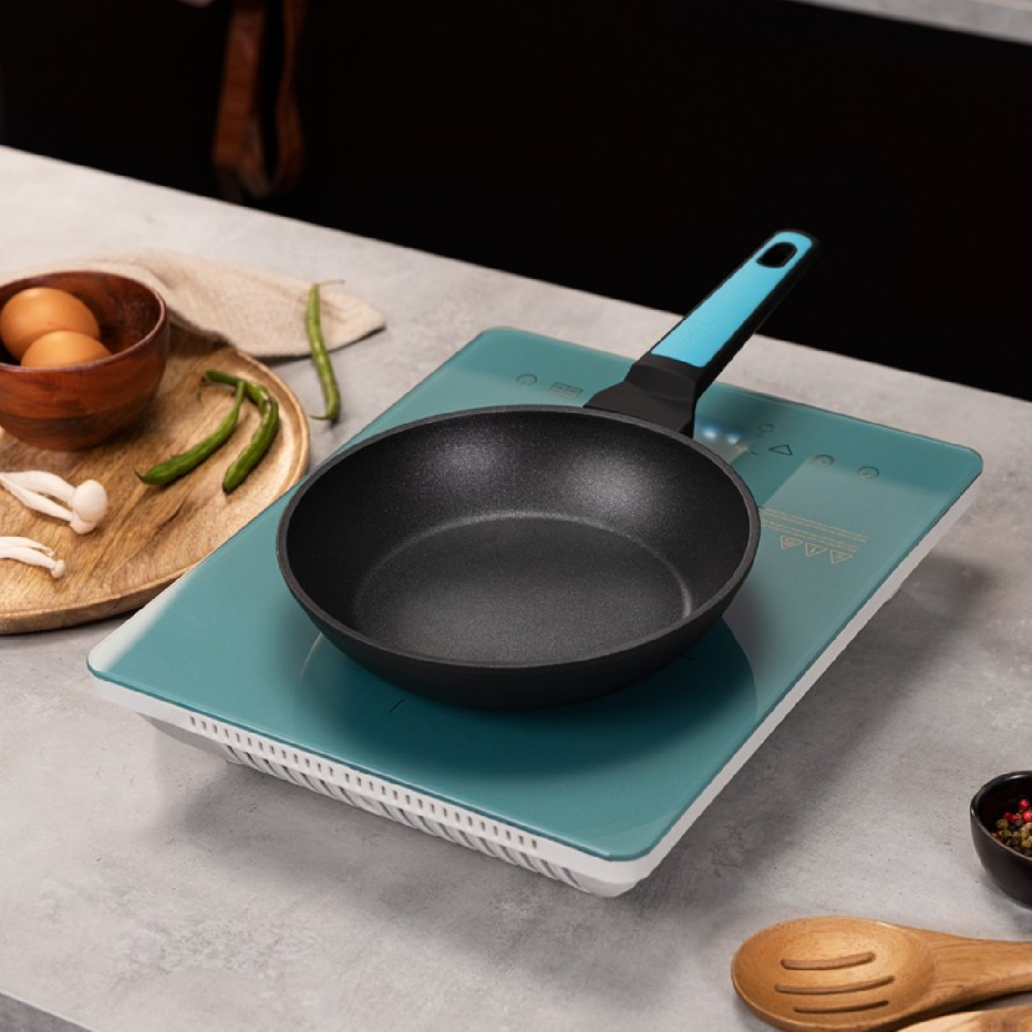 Cecotec Polka Platinum 20 Godet Thunder Fry Pan. Diamètre 20 cm, aluminium forgé