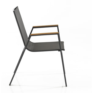 ORESTELUCHETTA set 2 sedie con braccioli da interno / esterno NOVAH