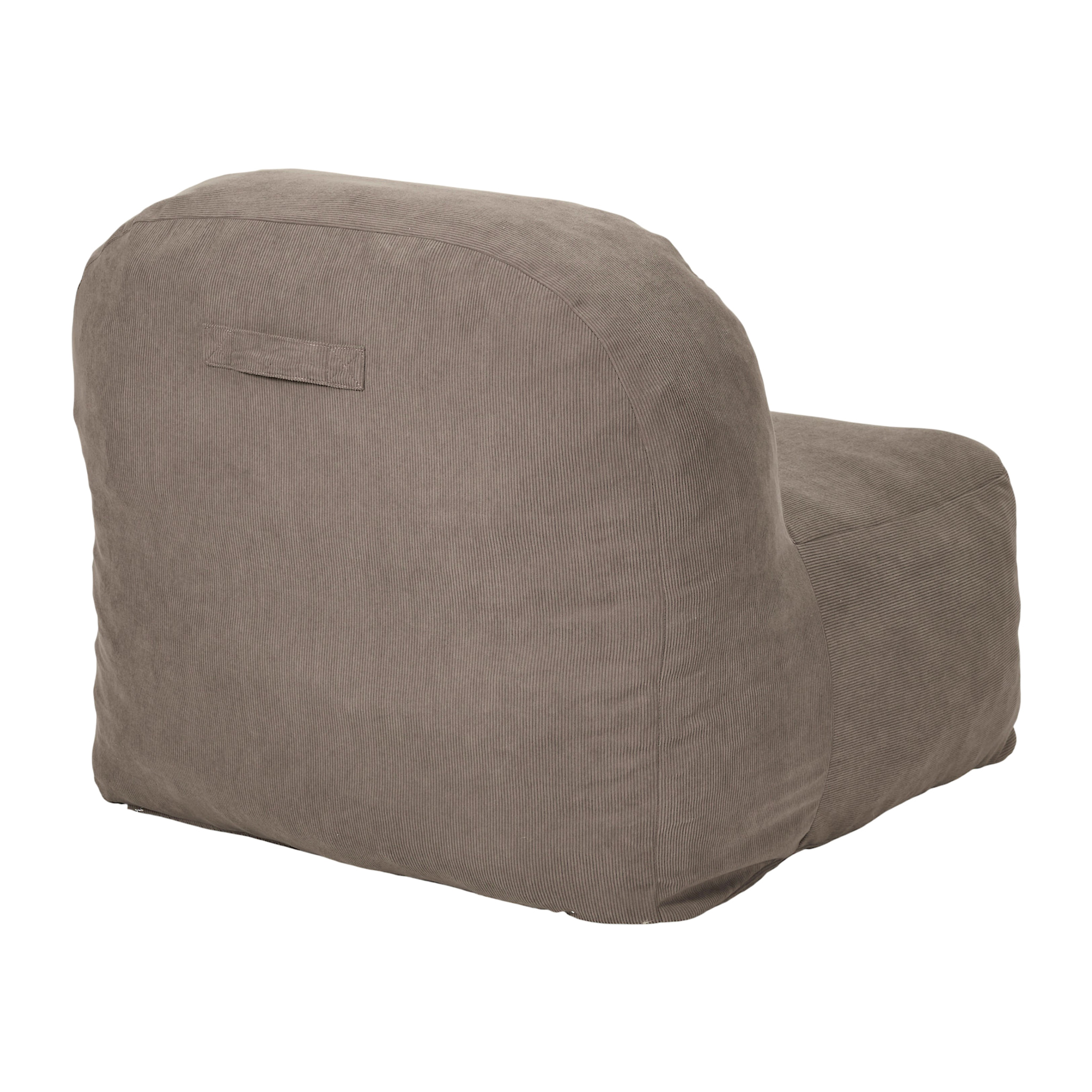 Fauteuil - HOME DECO FACTORY - Compact - Côtelé - Marron