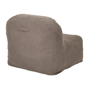Fauteuil - HOME DECO FACTORY - Compact - Côtelé - Marron