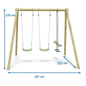 Portique bois 2,30 m Artix DARIFOU 2 - 4 enfants
