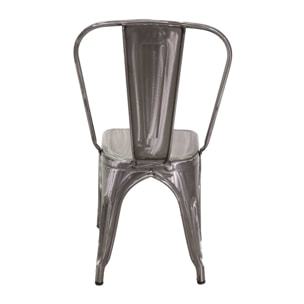 Sedia New Bristol Vacchetti in ferro galvanizzato cm43x43h45/84