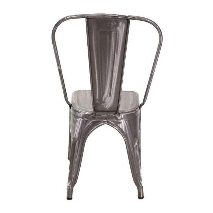 Sedia New Bristol Vacchetti in ferro galvanizzato cm43x43h45/84