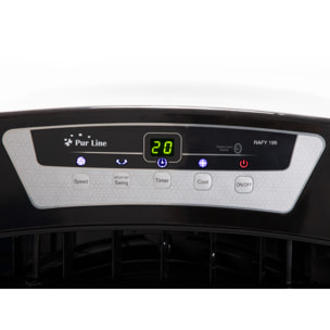 Rafraichisseur d'air par évaporation à débit élevé avec télécommande et roues