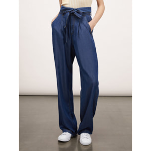 Motivi - Pantaloni palazzo in TENCEL™ - Blu