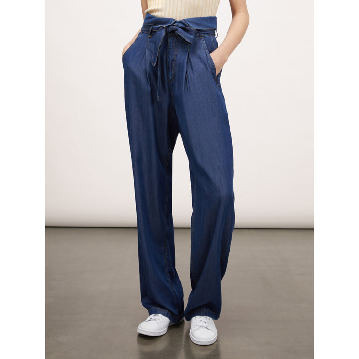 Motivi - Pantaloni palazzo in TENCEL™ - Blu