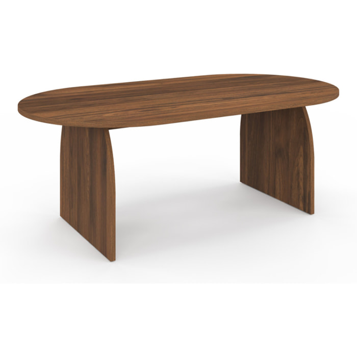 Table basse Japandi effet noyer