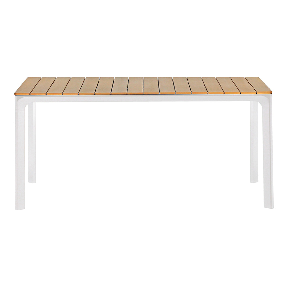 Tavolo da esterno in alluminio e polywood 180x100cm bianco Enna
