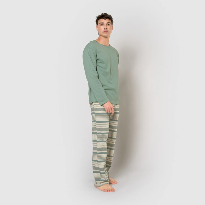 Pijama largo algodón bonnie agua marina