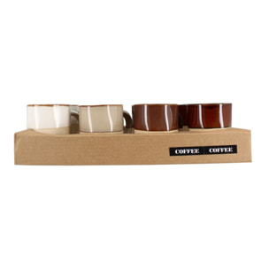 Lot de 8 tasses assorties macchiato 10cl MACCHIATO