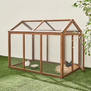 Enclos/extension pour poulailler 6 poules bois de sapin CHABO