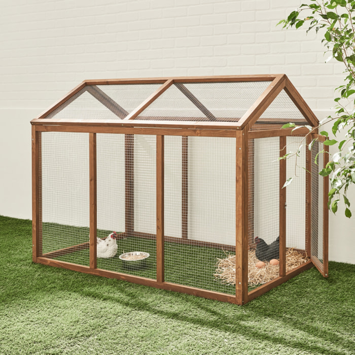 Enclos/extension pour poulailler 6 poules bois de sapin CHABO