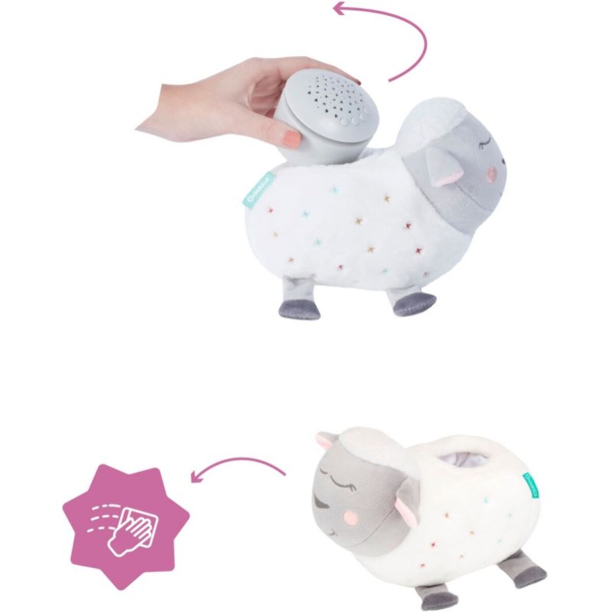 Veilleuse BADABULLE projection peluche mouton