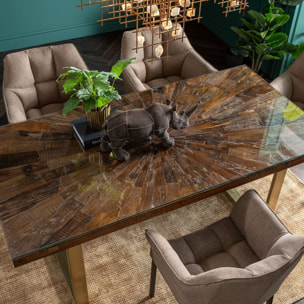 Table Conley pieds laiton Kare Design