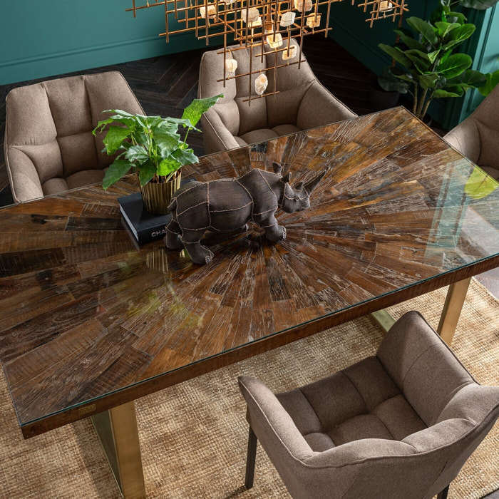 Table Conley pieds laiton Kare Design