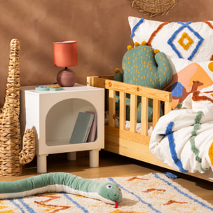 Chevet 1 compartiment "Tara" blanc 42x40x32cm