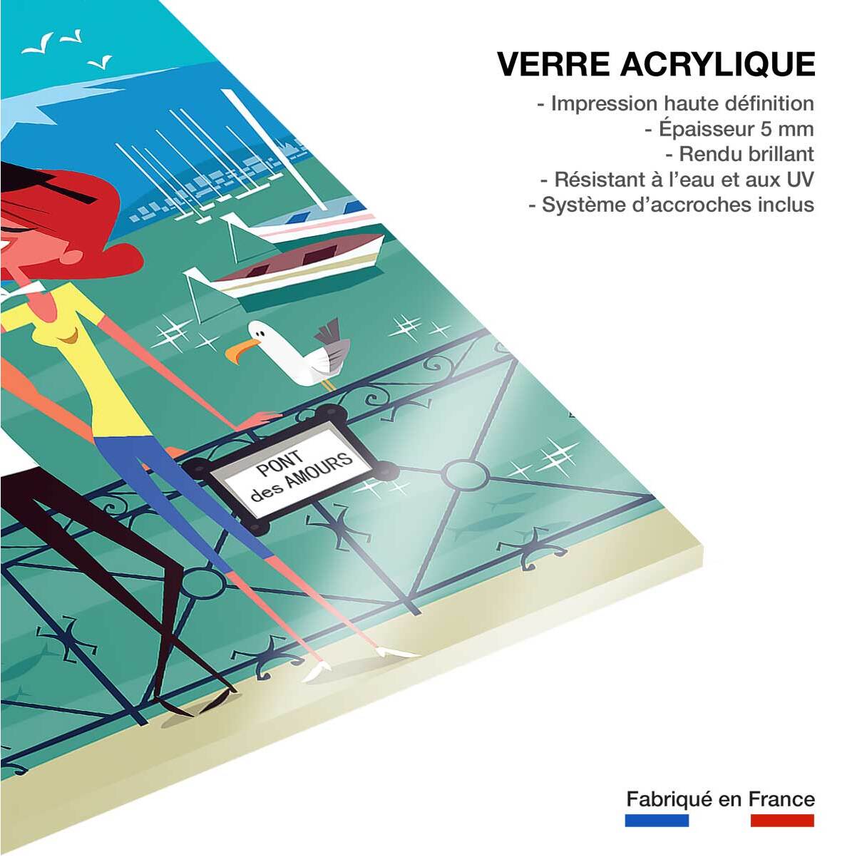 Tableau le pont des amours annecy Tableau plexiglas