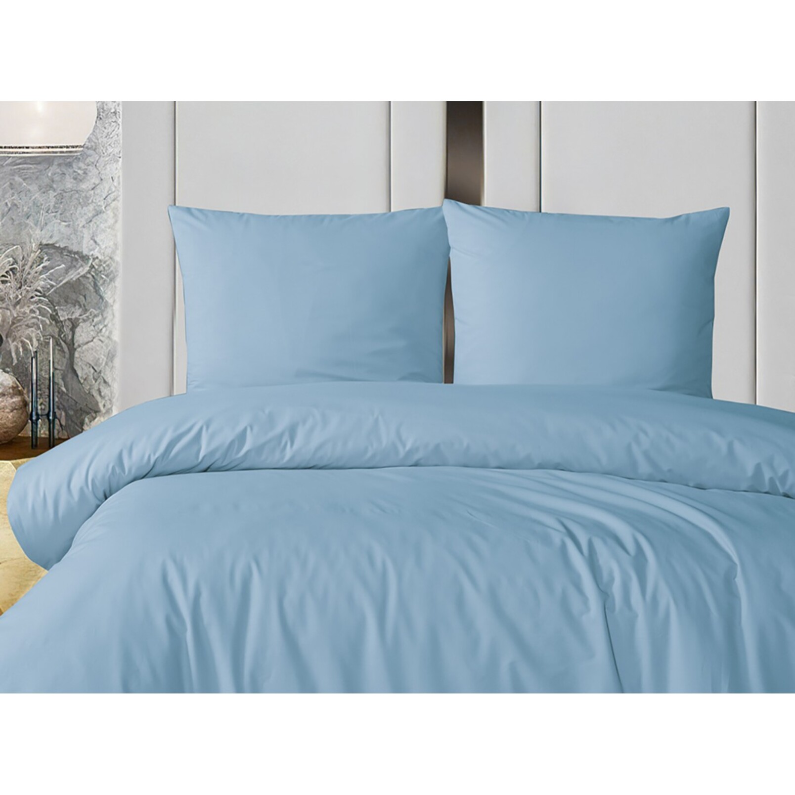 Parure housse de couette et taie(s) oreiller 100% Coton