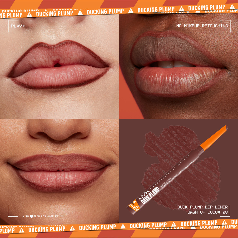 NYX Professional Makeup Duck Plump Plumping Lip Liner, crayon à lèvres, jusqu'à 10h de tenue, fini mat, Beige Boost