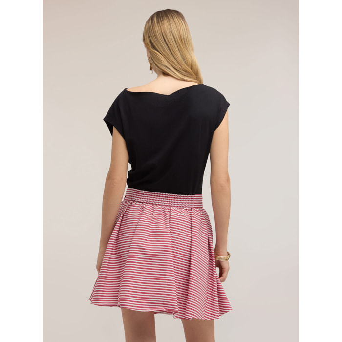 Motivi - Top con drapeado lateral - Negro