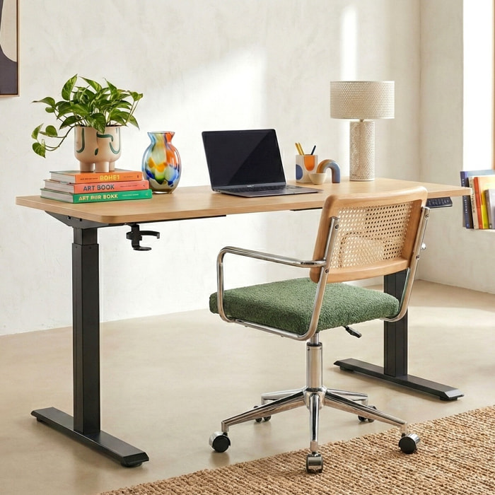 Bureau assis-debout électrique réglable avec ports USB - UP&DOWN