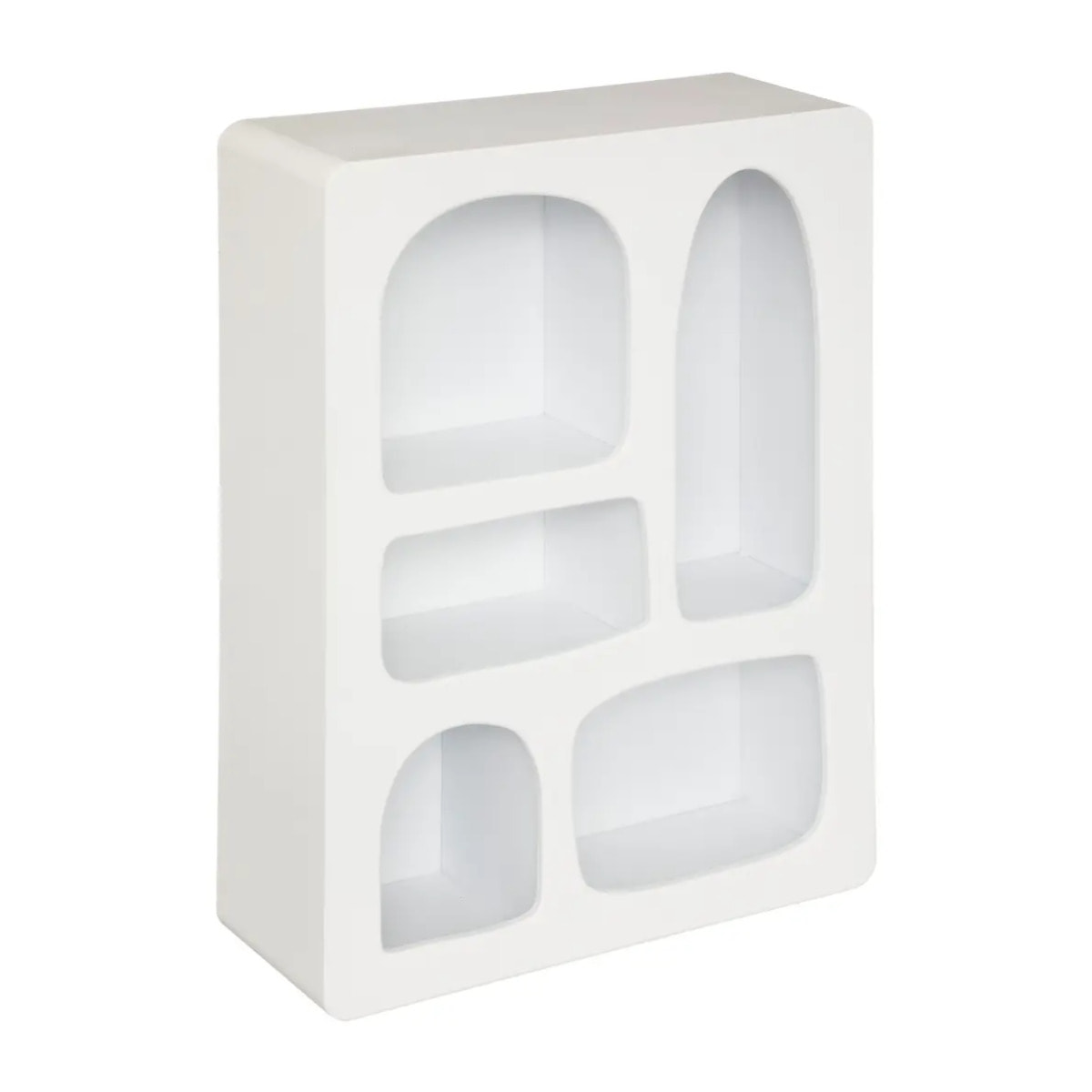 Étagère murale "Rivi" - bois - blanche - 45x65 cm