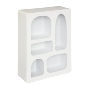Étagère murale "Rivi" - bois - blanche - 45x65 cm
