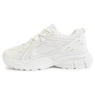 Sneaker De Plataforma - Blanco - Altura: 4 Cm