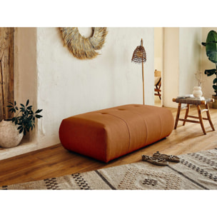 Onyx - pouf modulable - en tissu - Rouille