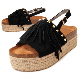 Sandalias de plataforma - Negro - Altura: 5 cm