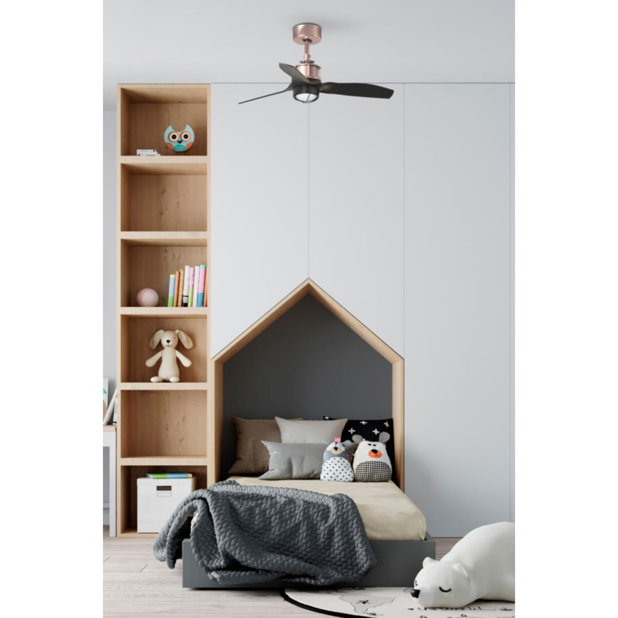 JUST FAN S LED Ventilatore rame/nero