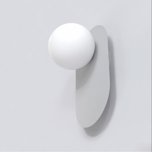 Lampada da parete VIVA in acciaio grigio e vetro