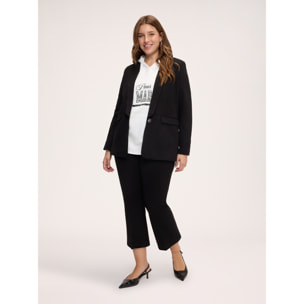 Fiorella Rubino - Pantaloni kick flare in Punto Milano - Nero